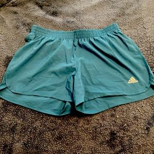 Dark Teal Adidas 4” Energy Running Shorts, Medium